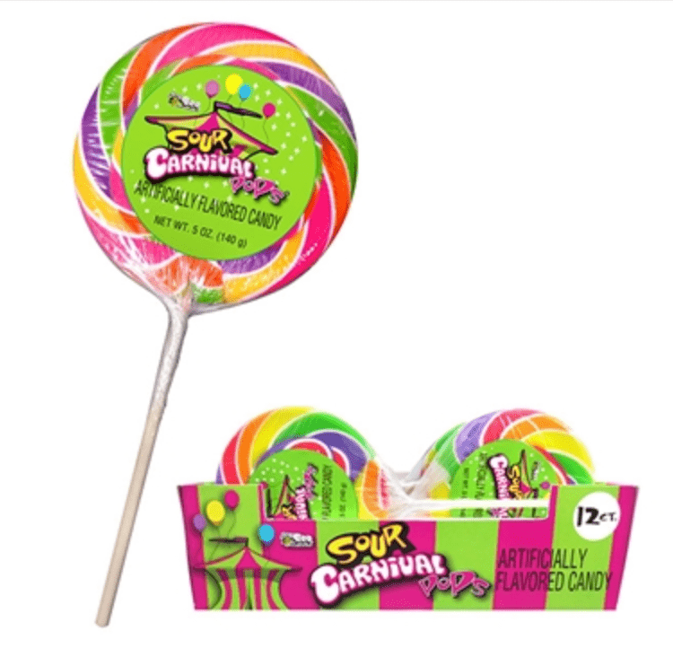 Sour Jumbo Carnival Lollipop - Lemon And Lavender Toronto