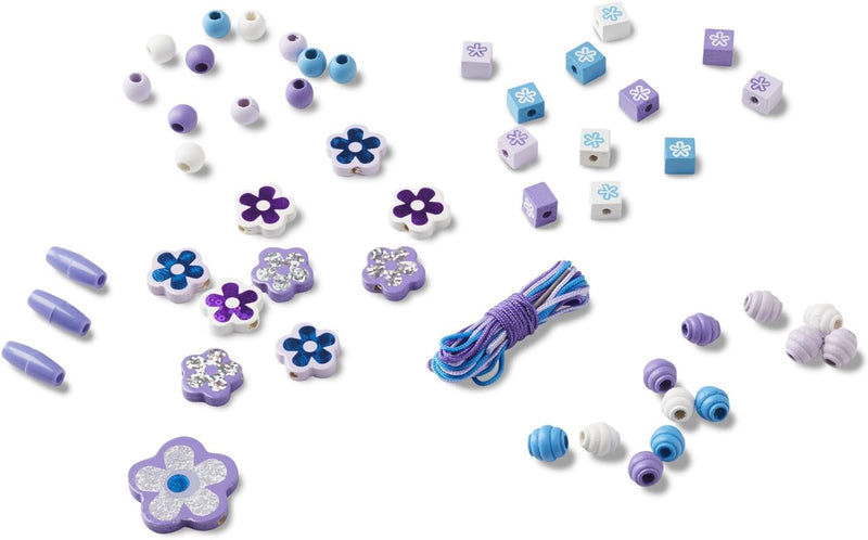 Sparkling Flowers Wooden Bead Set - Lemon And Lavender Toronto