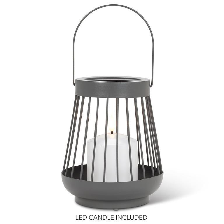 Spoke Lantern with LED Candle - Dark Grey Colour - Lemon And Lavender Toronto