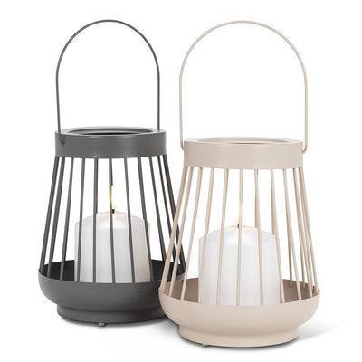 Spoke Lantern with LED Candle - Dark Grey Colour - Lemon And Lavender Toronto