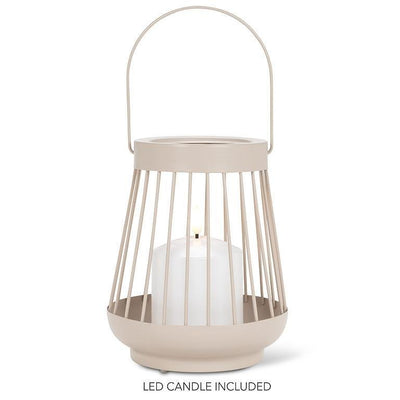 Spoke Lantern with LED Candle - Sand Colour - Lemon And Lavender Toronto