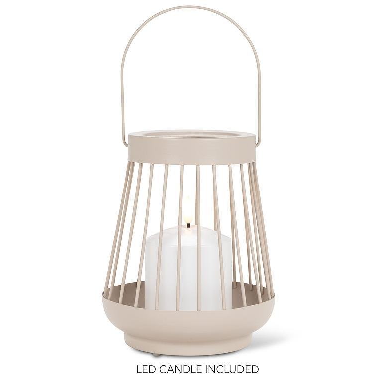 Spoke Lantern with LED Candle - Sand Colour - Lemon And Lavender Toronto