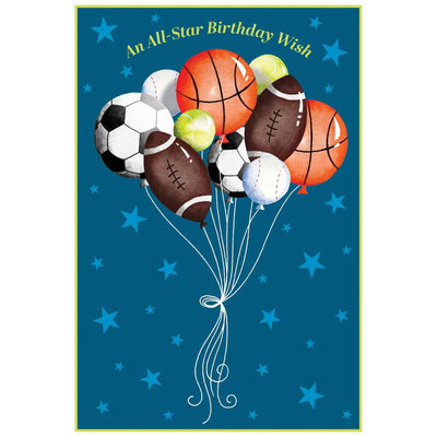 Sport Balloons Birthday Card - Lemon And Lavender Toronto