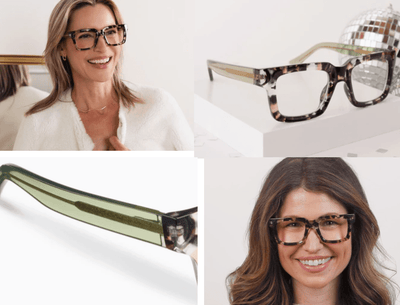 Spotlight - Sand Quartz/Green Reading Glasses - Peepers - Lemon And Lavender Toronto