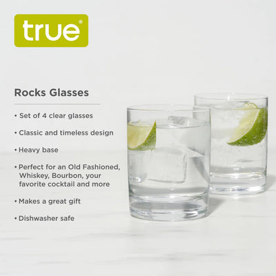 Rocks 12 oz Cocktail Glasses, Set of 4