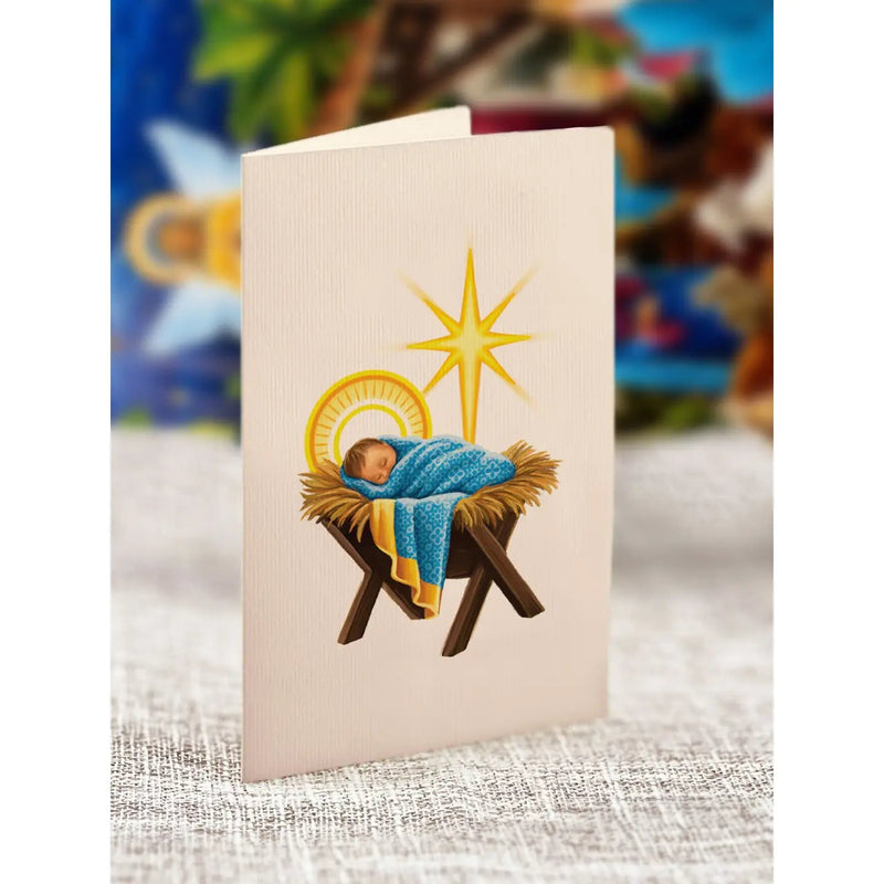 Starlit Nativity Pop - Up Greeting Card - Lemon And Lavender Toronto