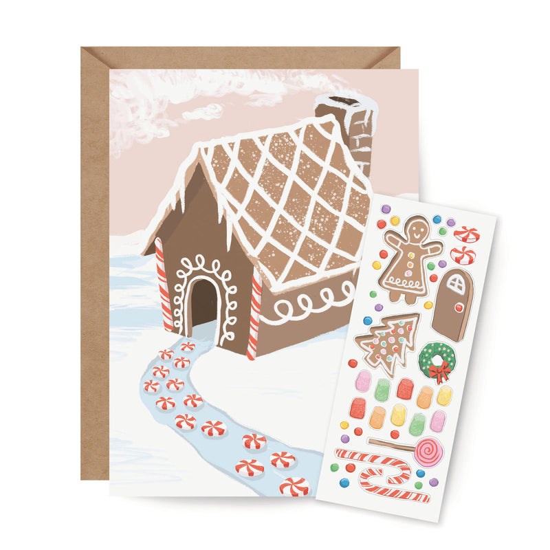 Sticker Scene Card - Gingerbread House - Lemon And Lavender Toronto