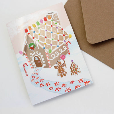 Sticker Scene Card - Gingerbread House - Lemon And Lavender Toronto