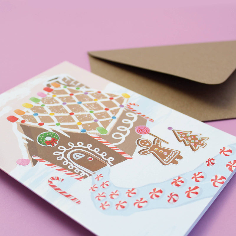 Sticker Scene Card - Gingerbread House - Lemon And Lavender Toronto