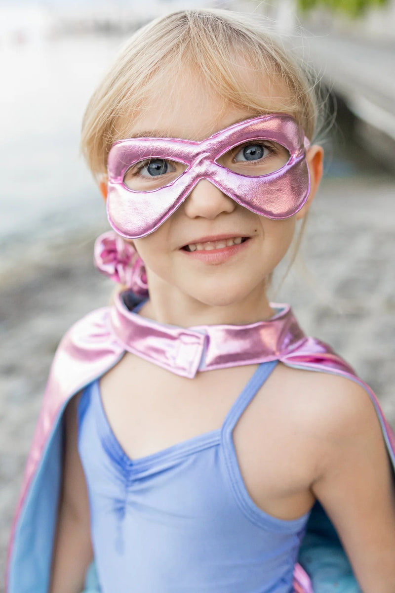 Super - Duper Tutu/Cape/Mask, Metallic Pink/Light Blue - Lemon And Lavender Toronto