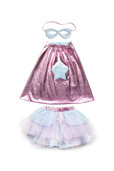 Super - Duper Tutu/Cape/Mask, Metallic Pink/Light Blue - Lemon And Lavender Toronto