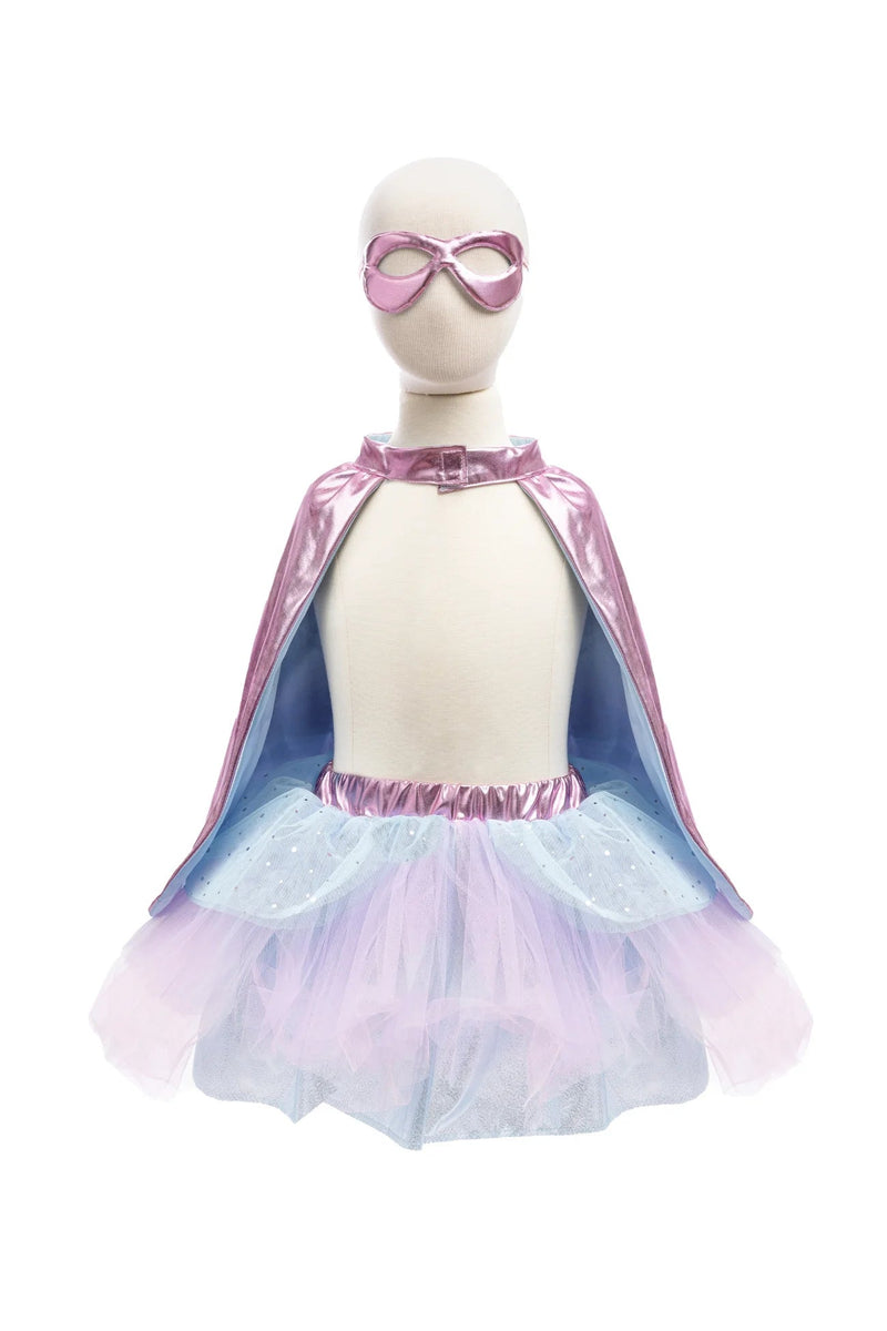 Super - Duper Tutu/Cape/Mask, Metallic Pink/Light Blue - Lemon And Lavender Toronto