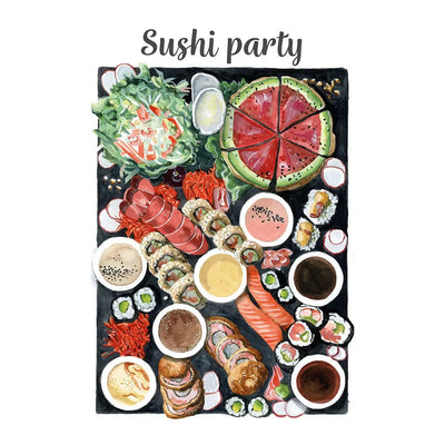 Sushi Party KITCHEN LINEN - Lemon And Lavender Toronto
