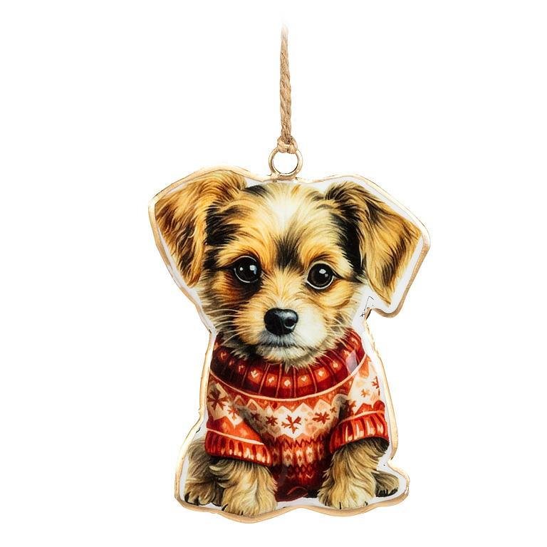 Sweet Dog in Sweater Ornament - Lemon And Lavender Toronto