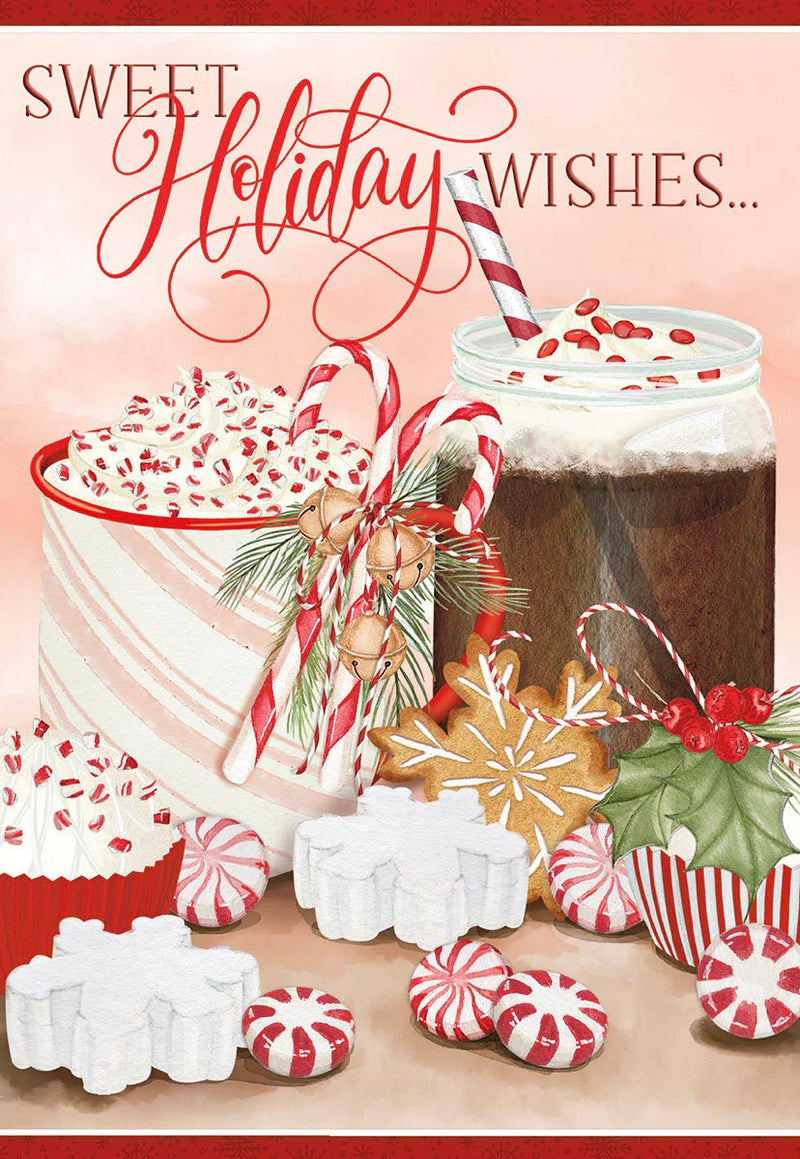 Sweet Holiday Wishes Peppermint Hot Cocoa Christmas Card - Lemon And Lavender Toronto