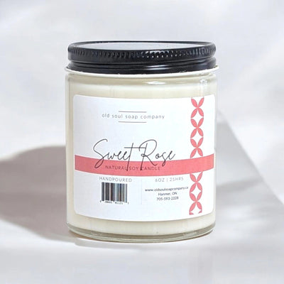 Sweet Rose Natural Soy Candle - Made in Canada - Lemon And Lavender Toronto