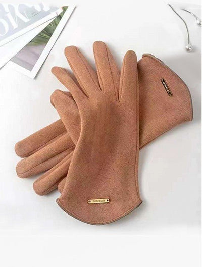 Taupe Fashion Touch Screen Gloves - Lemon And Lavender Toronto