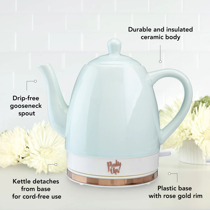 Noelle™ Mint Ceramic Electric Tea Kettle