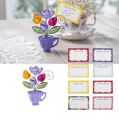 Tea Cup POSY POT® with Celebration Card - Lemon And Lavender Toronto