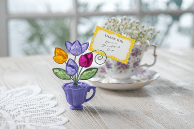 Tea Cup POSY POT® with Celebration Card - Lemon And Lavender Toronto