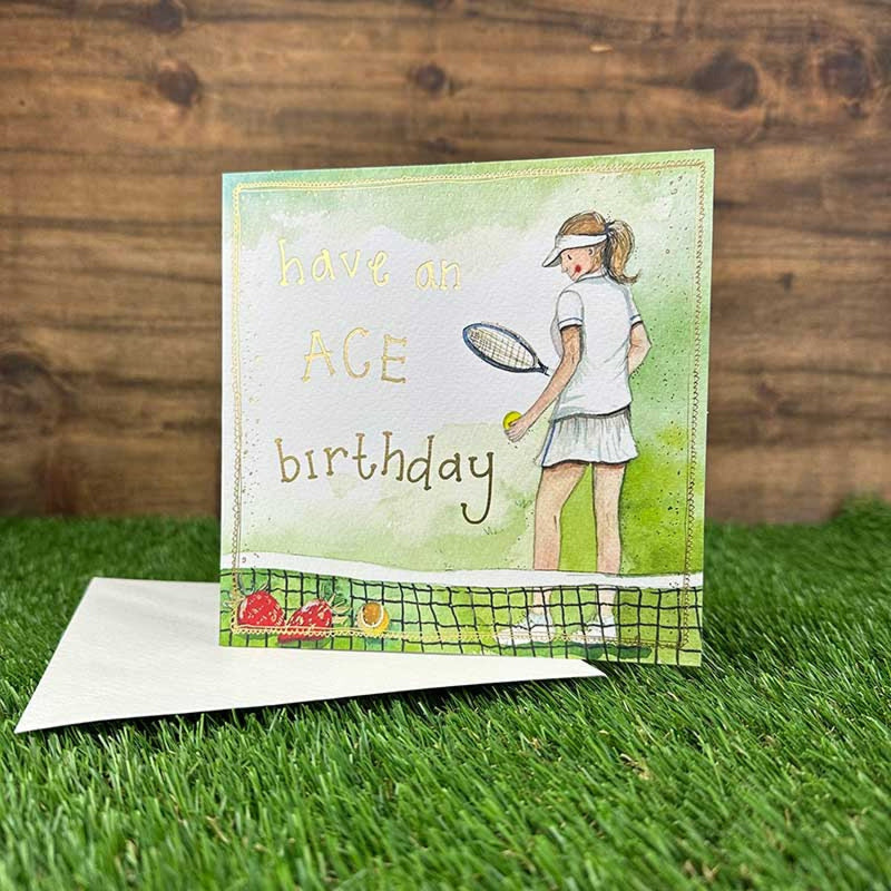 Tennis Ace Birthday Card - Lemon And Lavender Toronto