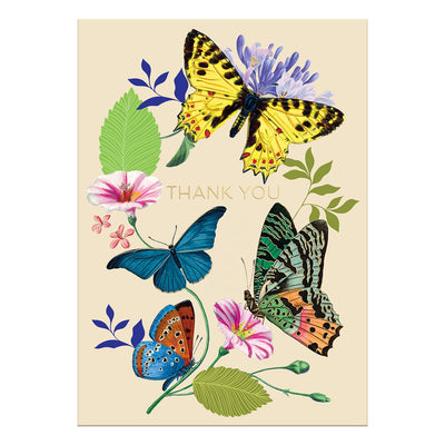 Thank You Butterflies Greeting Card - Lemon And Lavender Toronto
