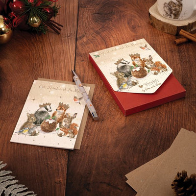 The Christmas Party' Woodland Animal Christmas Card Pack - Lemon And Lavender Toronto