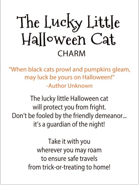 The Lucky Little Halloween Cat Token - Lemon And Lavender Toronto