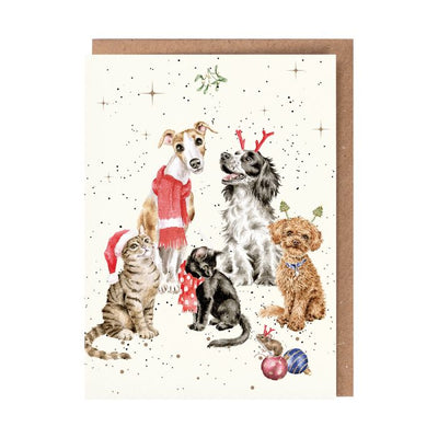 'The Office Party' dog and cat Christmas card - Lemon And Lavender Toronto