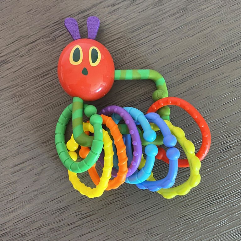 The Very Hungry Caterpillar Rattle Teether With Links - Lemon And Lavender Toronto