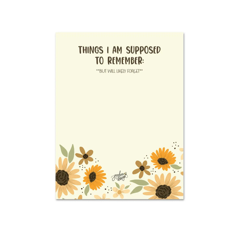 Things I Am Supposed To Remember - 25 Pgs - Lemon And Lavender Toronto