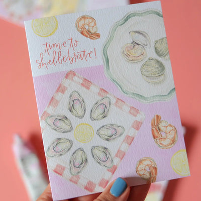 Time To Shellebrate Seafood Birthday Card - Lemon And Lavender Toronto