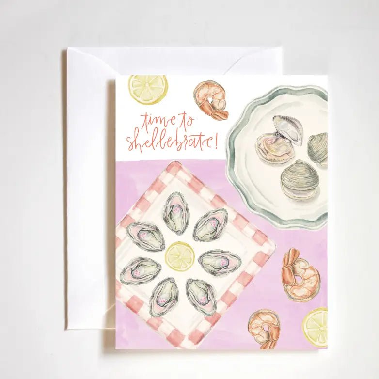 Time To Shellebrate Seafood Birthday Card - Lemon And Lavender Toronto