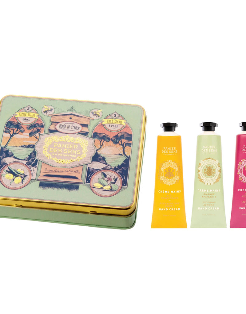 Timeless Tin Box - 3 Hand Creams Gift Set - Panier Des Sens - Lemon And Lavender Toronto