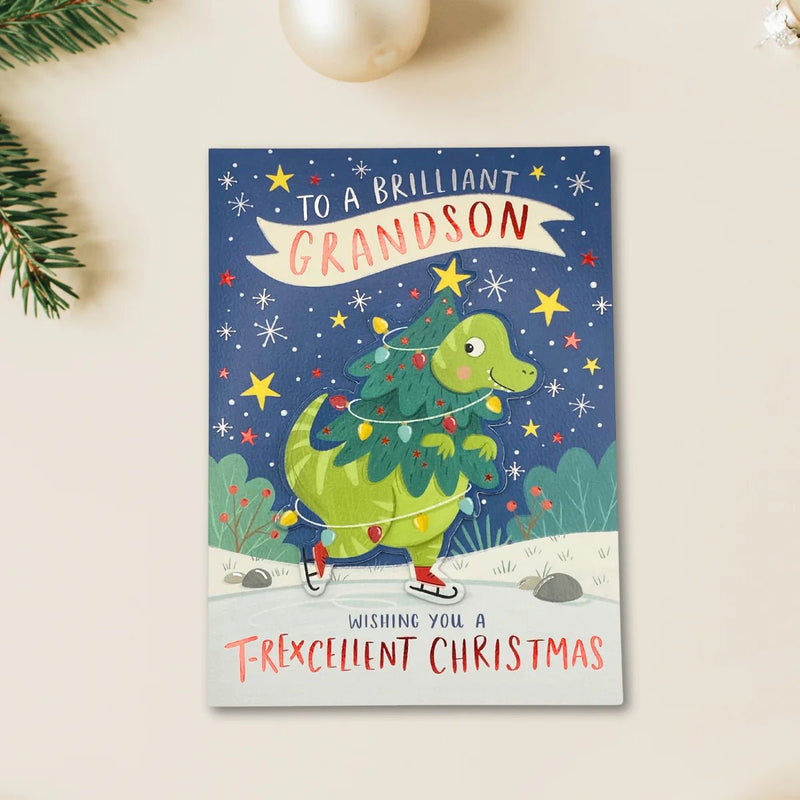 To a Brilliant Grandson Christmas Card - Lemon And Lavender Toronto