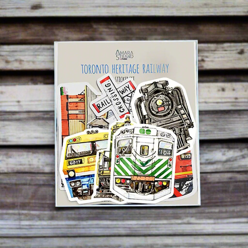 Toronto Heritage Railway Sticker Set - Lemon And Lavender Toronto