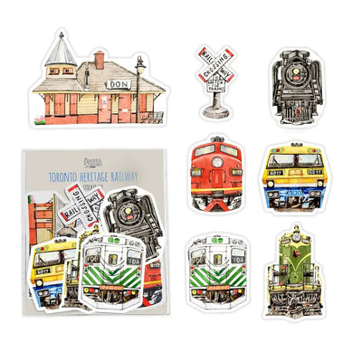 Toronto Heritage Railway Sticker Set - Lemon And Lavender Toronto