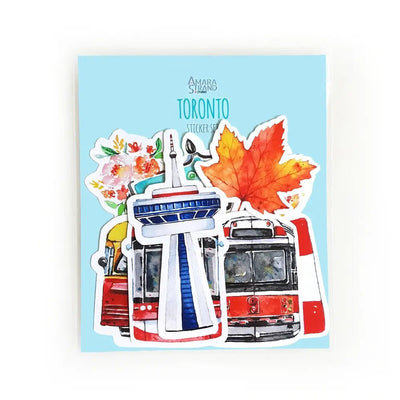 Toronto Sticker Set - Lemon And Lavender Toronto