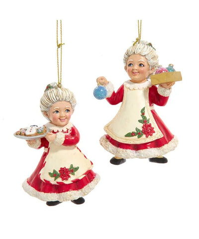 Traditional Nostalgic Mrs. Claus Ornaments, 2 Assorted - Lemon And Lavender Toronto