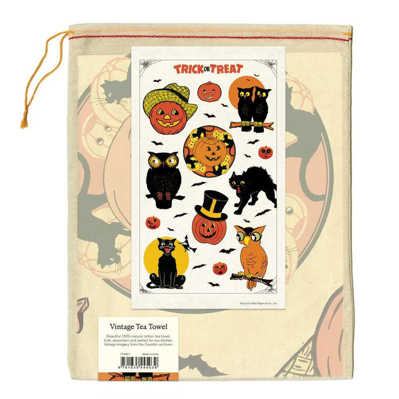 Trick or Treat Halloween Tea Towel - Lemon And Lavender Toronto