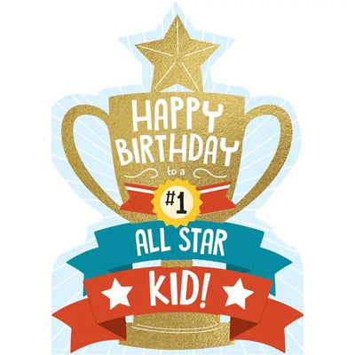 Trophy Kid Foil Birthday Card - Lemon And Lavender Toronto