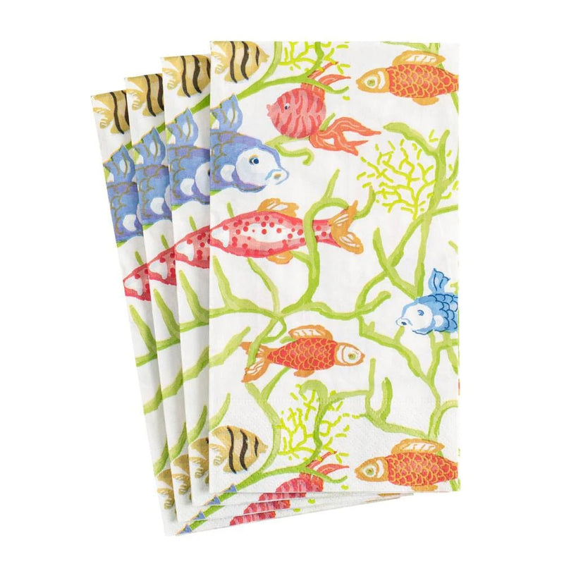 Tropical Reef Paper Guest Towel Napkins in White - 15 Per Pack - Lemon And Lavender Toronto