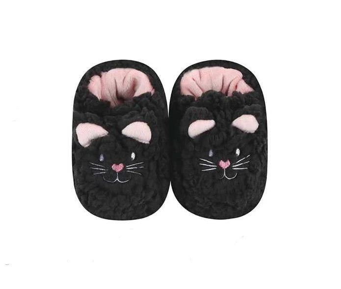 Toddler Black Cat-Baby Sherpa Bootie Animal Snoozies!