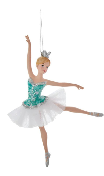 Turquoise and White Ballerina Ornaments, 2 Assorted - Lemon And Lavender Toronto