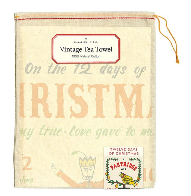 Twelve Days of Christmas Vintage Tea Towel - Lemon And Lavender Toronto