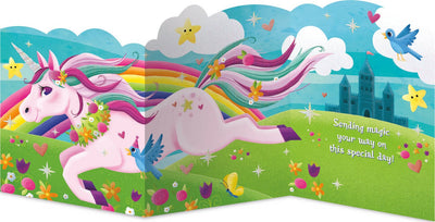 Unicorn Tri-Fold Birthday Card - Lemon And Lavender Toronto