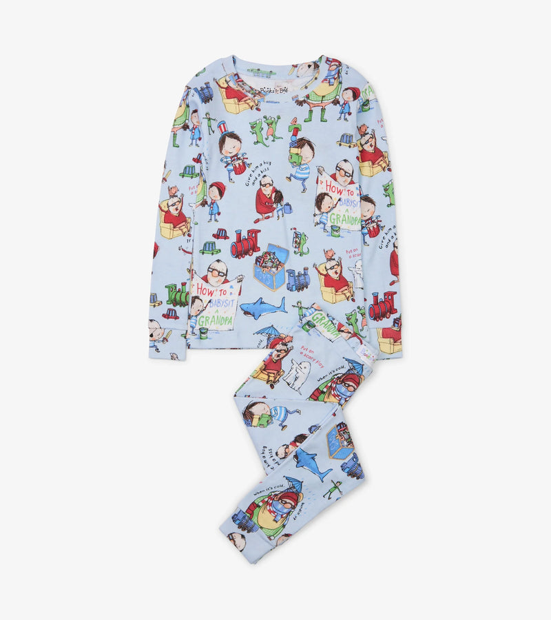 How To Babysit A Grandpa - Flat Pack Pajama Set With Book