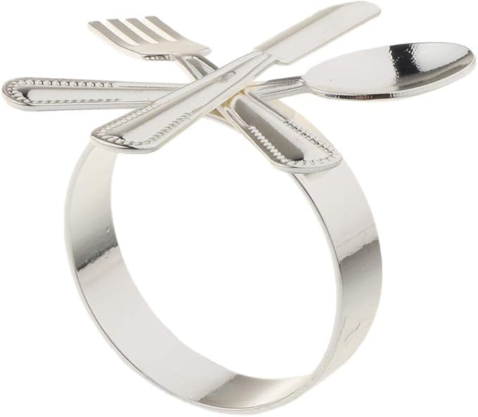 Utensil Napkin Ring In Silver - Sold Individually - Lemon And Lavender Toronto