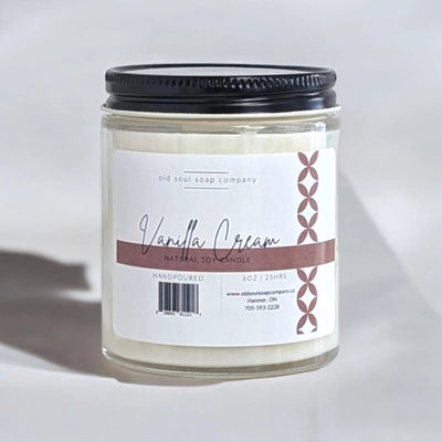 Vanilla Cream Natural Soy Candle - Made in Canada - Lemon And Lavender Toronto