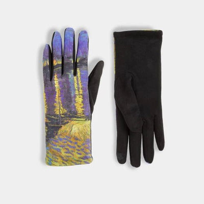 Vincent Van Gogh: Starry Night Over the Rhone Oil Painting Touch Screen Glove - Lemon And Lavender Toronto